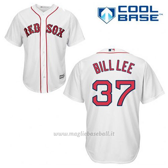 Maglia Baseball Uomo Boston Red Sox 37 Bill Lee Bianco 1ªCool Base